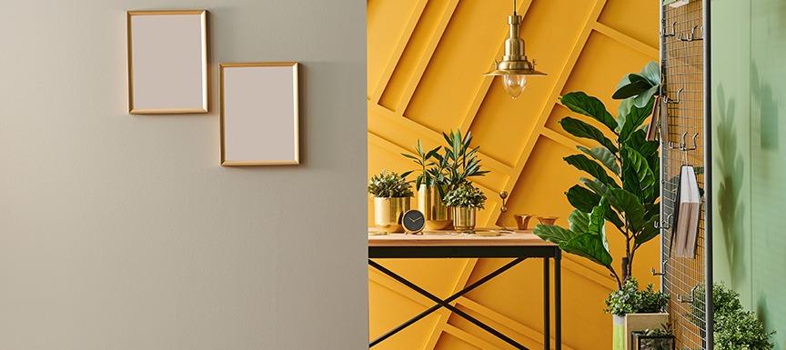 Solid Colour Block wall paint design